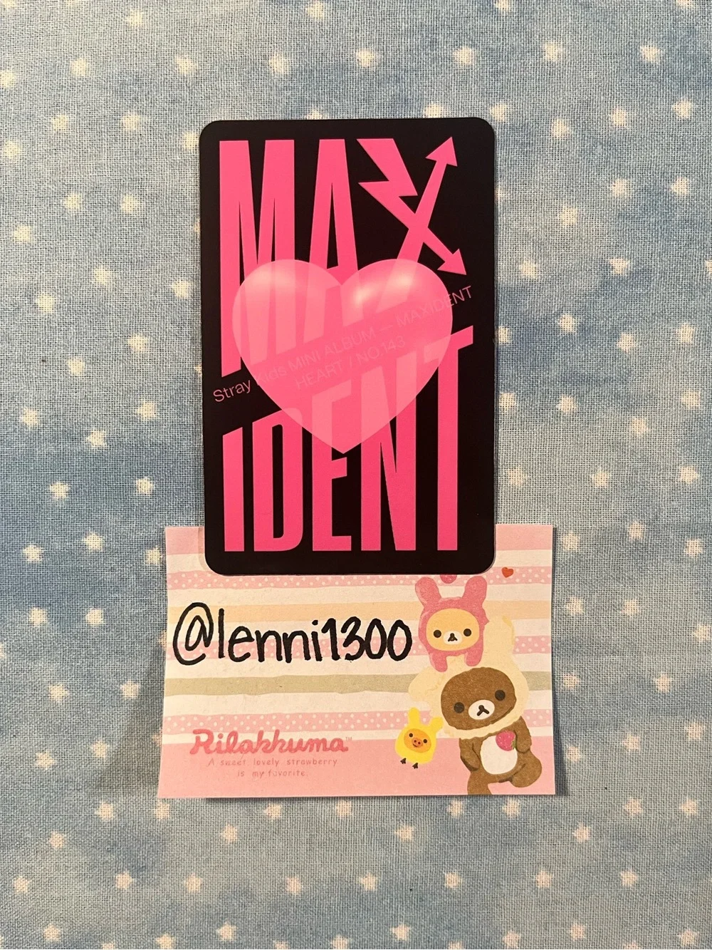 [I.N] [HEART VER.] Stray Kids MINI ALBUM-MAXIDENT-Offical Kpop Photocard